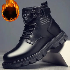 Leather Shoes High Top Fashion Winter Boots