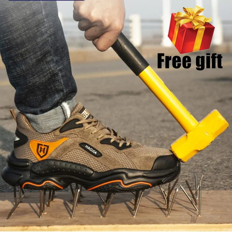Men Steel Toe Outdoor Safety Work Shoes