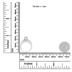 14K White Gold 5/8 Cttw Pie Cut Diamond Oval Shape Solitaire Ring (H-I Color, VS1-VS2 Clarity)