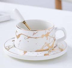 Coffee Mugs Marble Gold Inlay
