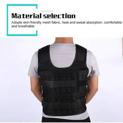 Adjustable 30KG Exercise Weight Vest for Fitness Training