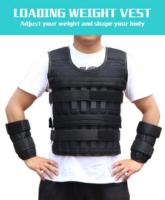 Adjustable 30KG Exercise Weight Vest for Fitness Training