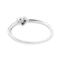 .925 Sterling Silver Miracle Set Diamond Accent Heart Shaped Promise Ring (J-K Color, I1-I2 Clarity)